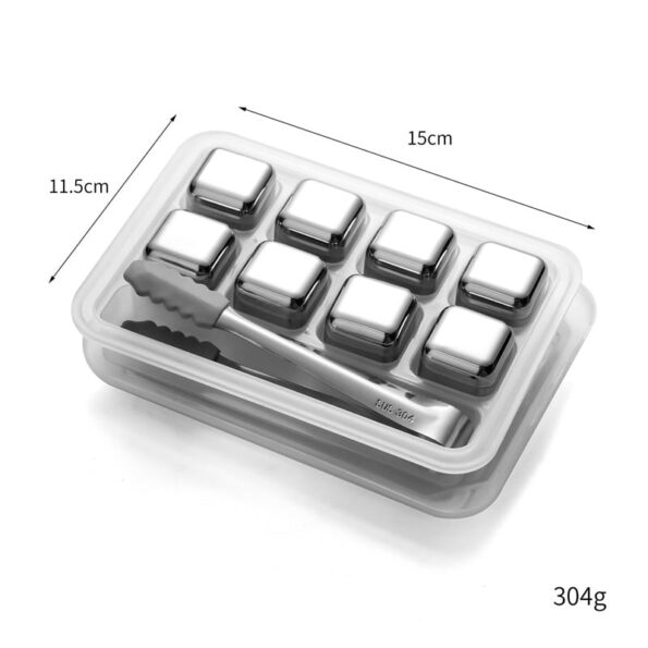 Premium Stainless Steel Ice Cubes - Maintain drink temperature without dilution