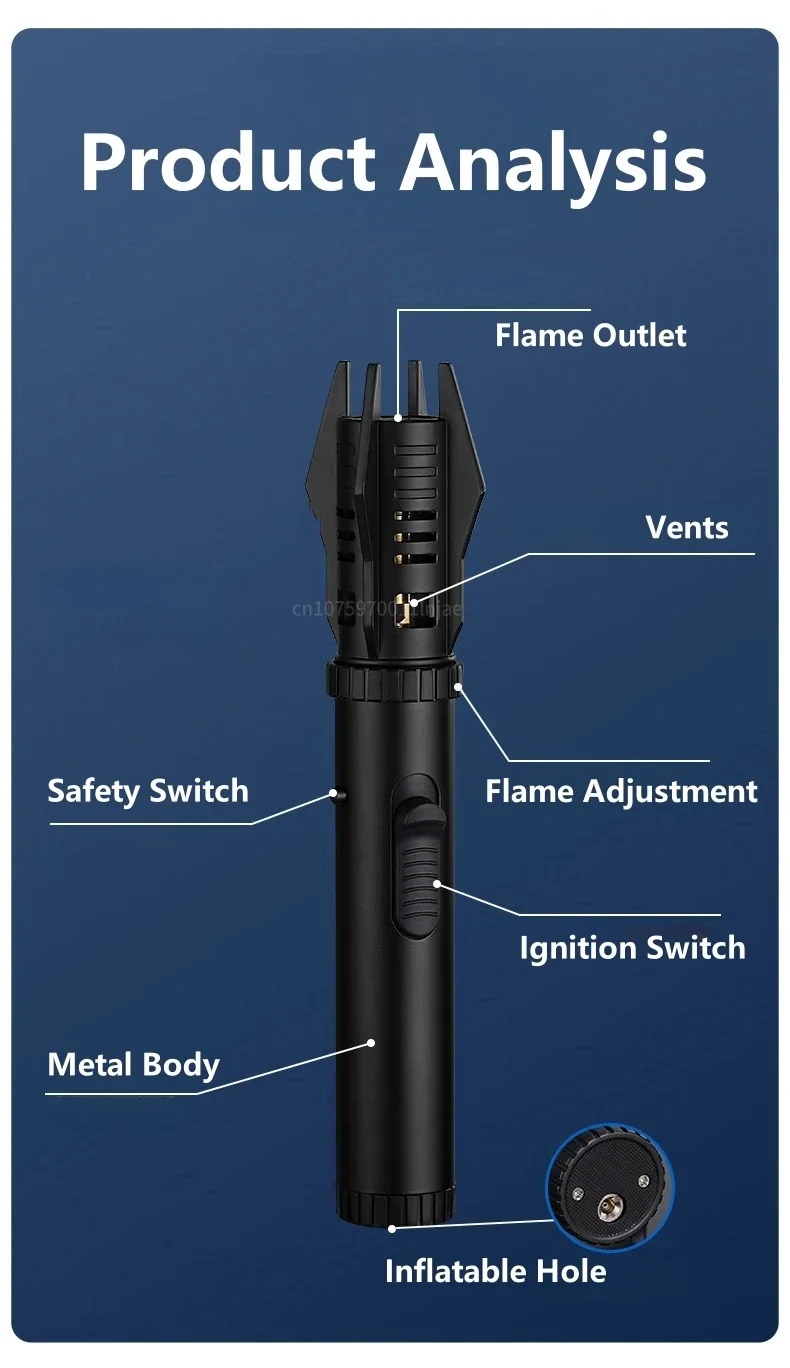 Durable windproof jet flame lighter built to last, crafted from high-quality materials to withstand frequent use and harsh conditions