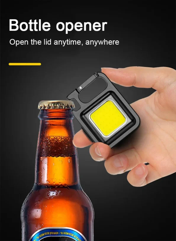 Portable keychain work light for on-the-go convenience, lightweight and easy to carry in pockets, bags, or attached to keys