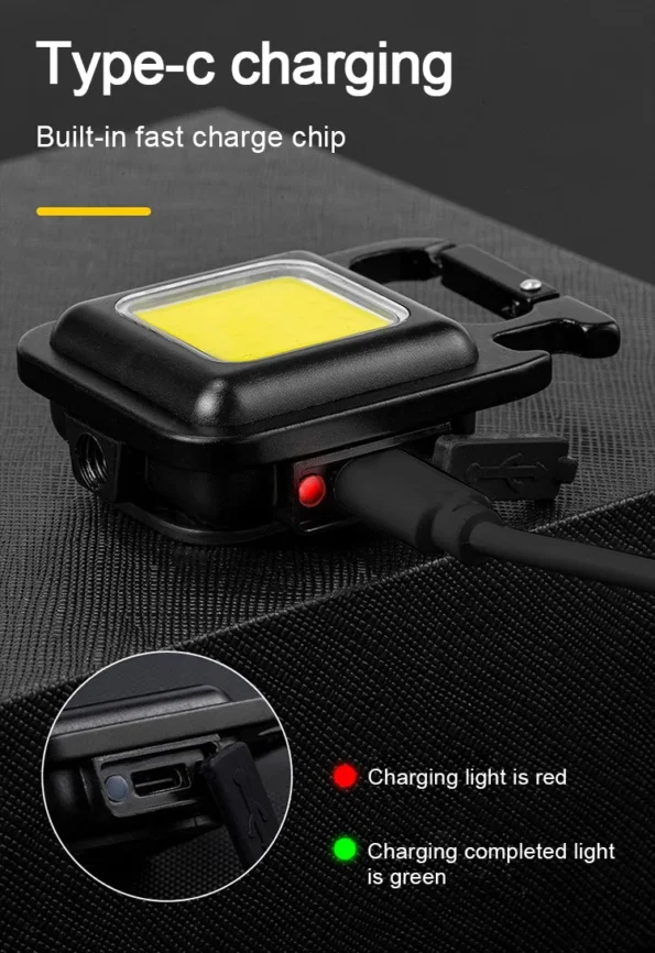 Durable keychain work light made from high-quality materials, designed to withstand rugged use in tough environments