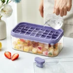 Compact Ice Cube Tray – Keep your drinks cool with a lid for easy storage