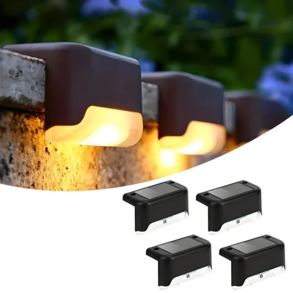 Luces solares para terraza para mayor seguridad y visibilidad en exteriores, iluminando escalones, senderos y rincones oscuros para prevenir accidentes