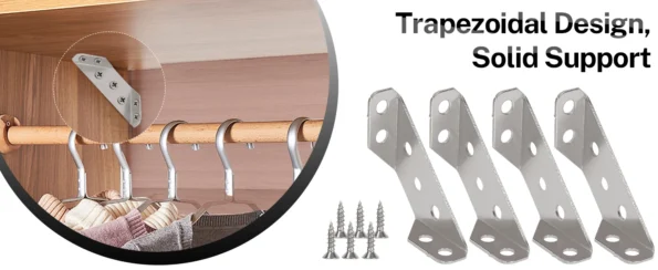 Rust-proof stainless steel corner brace for long-term use, designed to withstand moisture and harsh environmental conditions