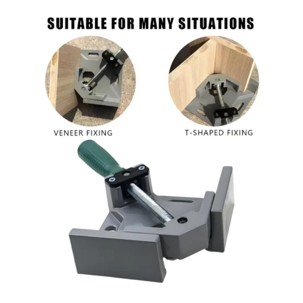 Serre-joint d'angle à 90 degrés robuste pour une forte puissance de maintien, conçu pour fixer fermement les matériaux pendant la construction