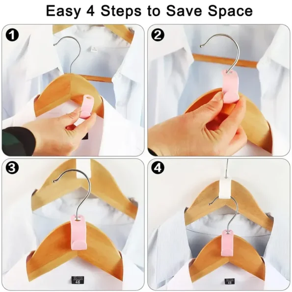 Ganci connettori per grucce multifunzione per uno stoccaggio efficiente, che ti permettono di appendere più oggetti verticalmente o orizzontalmente