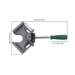 Serre-joint d’angle à 90 degrés durable pour un travail du bois précis
