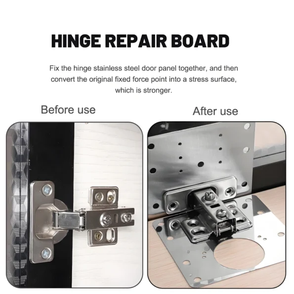 Zarif Fırçalanmış Yüzeyli Cabinet Hinges Repair Plate