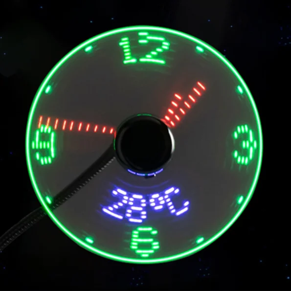 Lightweight USB Clock Fan for Portability