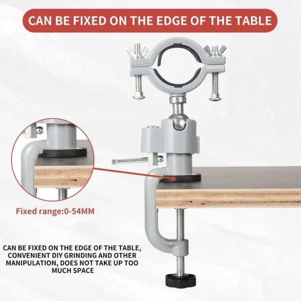 Support d'outil flexible avec rotation à 360 degrés pour un travail de précision, permettant aux utilisateurs d'ajuster les angles sans effort pour des tâches détaillées