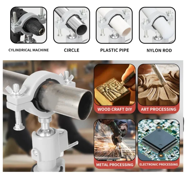 Étau à pince de table à 360 degrés pour les projets de menuiserie et d'artisanat, offrant une plateforme stable et ajustable pour des conceptions complexes