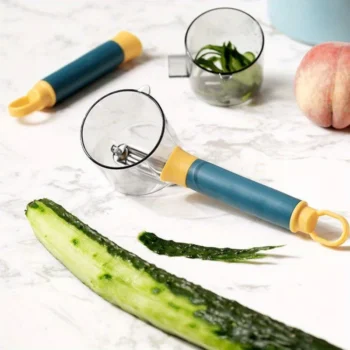 Pelapatate con contenitore per BBQ all'aperto e picnic, portatile e pratico per preparare le verdure in movimento