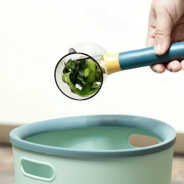Vegetable peeler with container for holiday meals and special occasions, ensuring efficient prep for large gatherings or festive dishes
