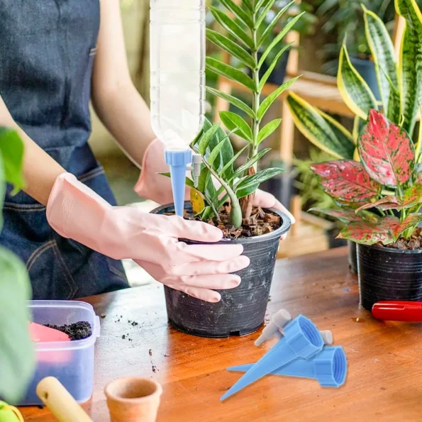 Durable self watering spikes made from high-quality materials, designed to withstand outdoor conditions and provide long-lasting performance