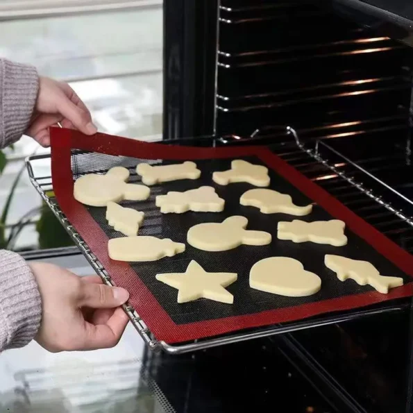 Compact EvenBake perforated mat for uniform baking, ensuring even heat distribution for perfect cookies, pastries, and bread every time