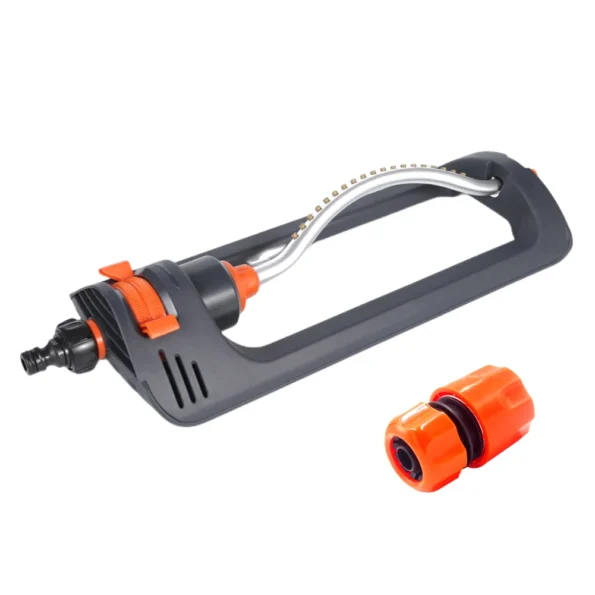 Eco-friendly oscillating sprinkler for water-saving garden care, minimizing waste while ensuring plants receive optimal hydration